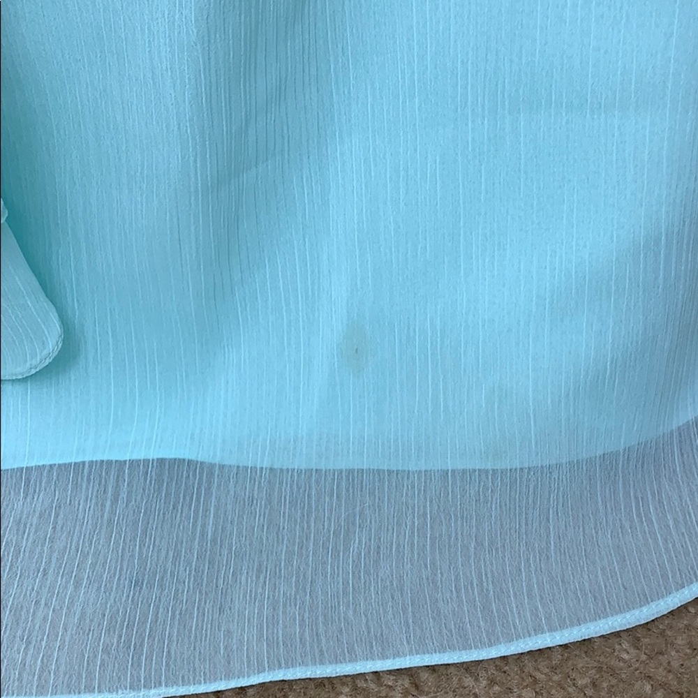 David’s Bridal Strapless Chiffon Dress in Mint - Picture 5 of 8